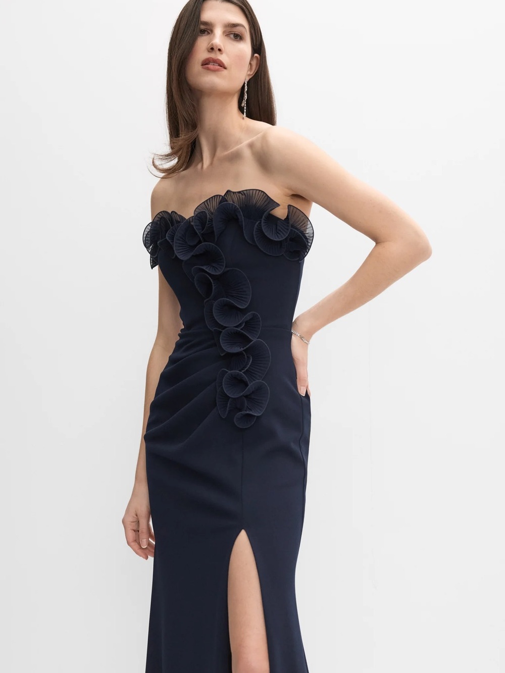Melanie Lyne Ruffle Trim Gown